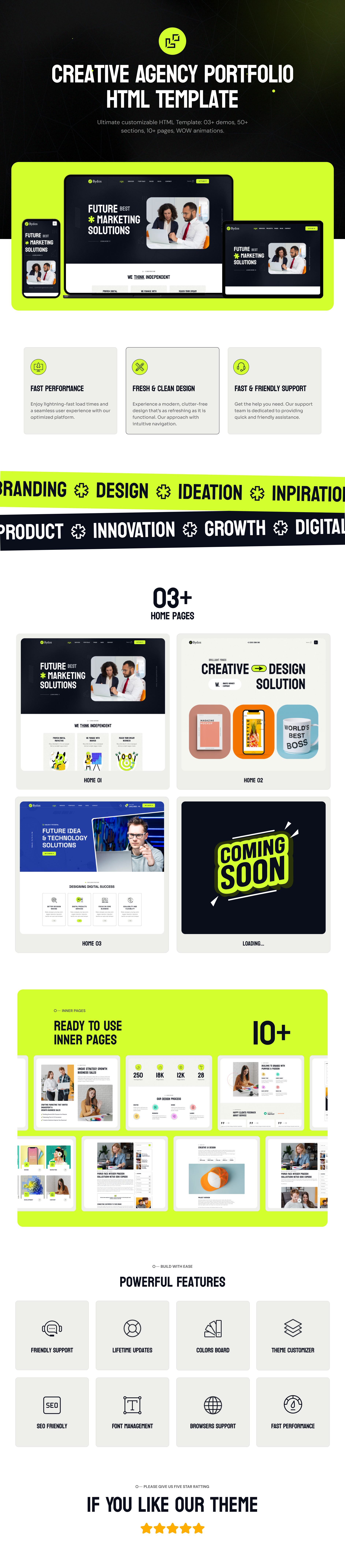 Bydos - Creative Agency Portfolio HTML Template