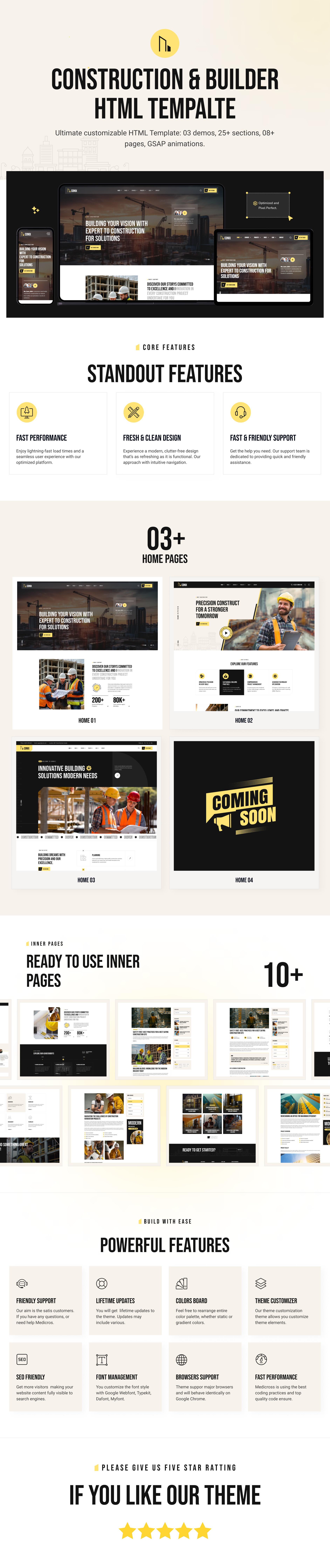 Conix - Construction HTML Template