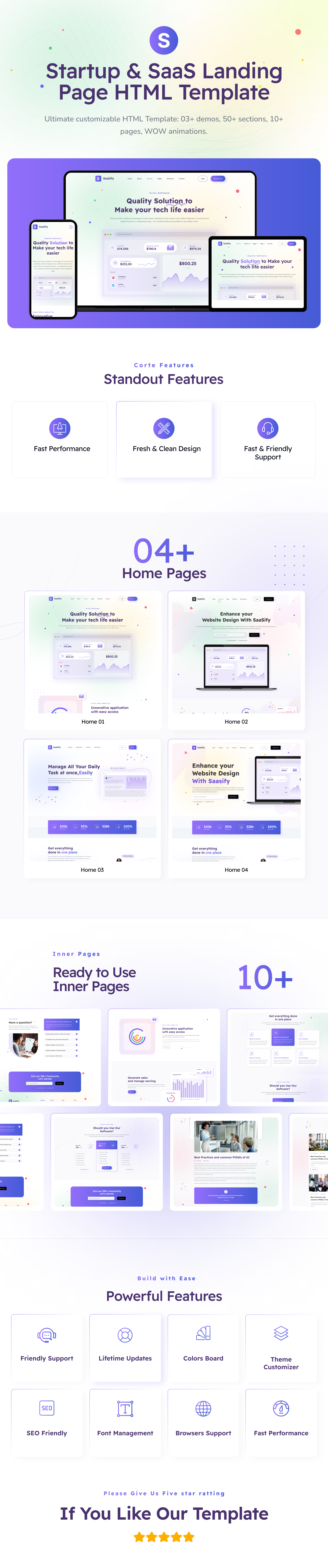 Saasify - Startup & SaaS Landing Page HTML5 Template