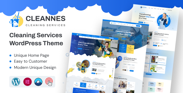 Cleannes - Cleaning Services WordPress Theme